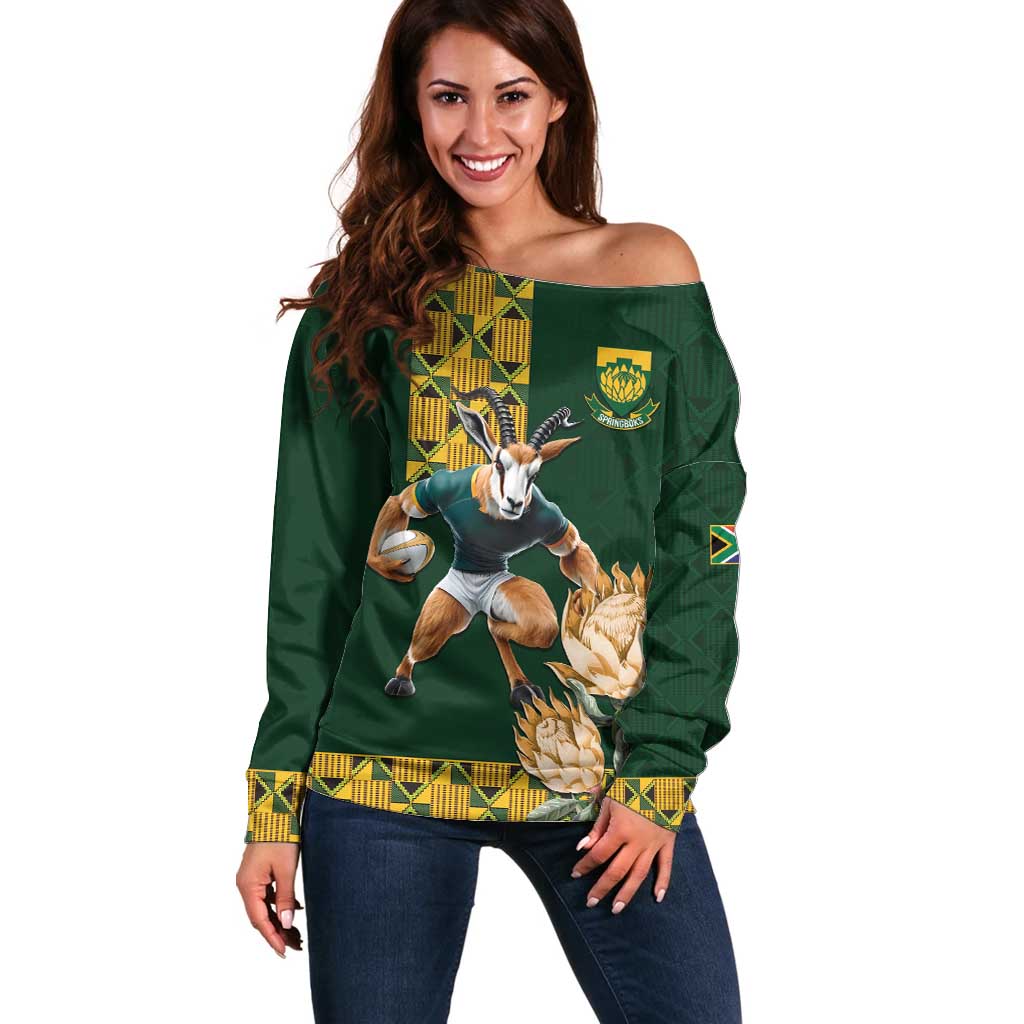 South Africa Rugby History World Champions Off Shoulder Sweater Springboks Make History