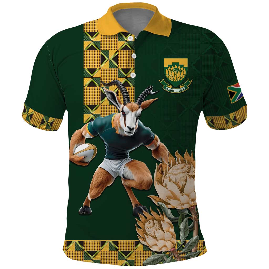 South Africa Rugby History World Champions Polo Shirt Springboks Make History