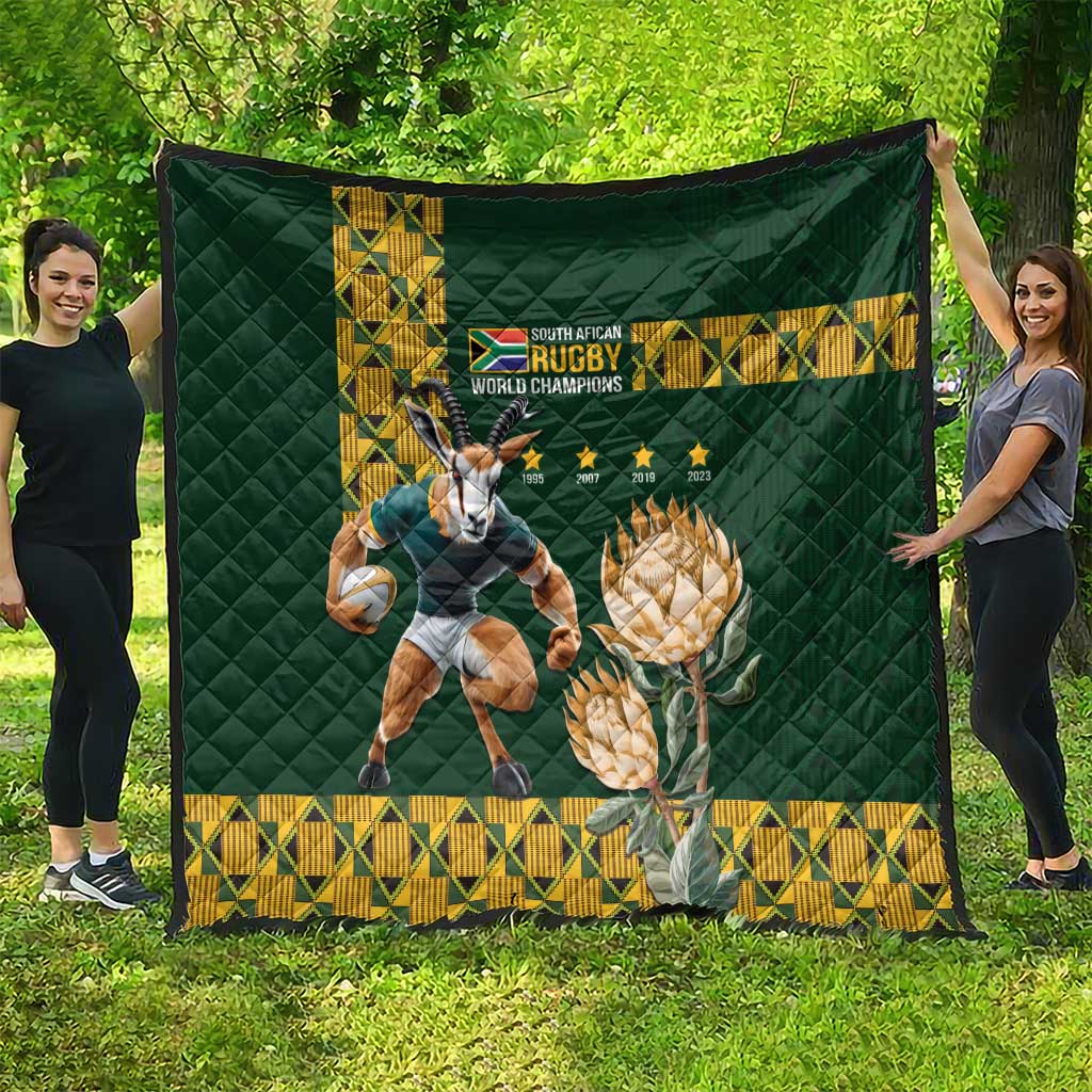 South Africa Rugby History World Champions Quilt Springboks Make History