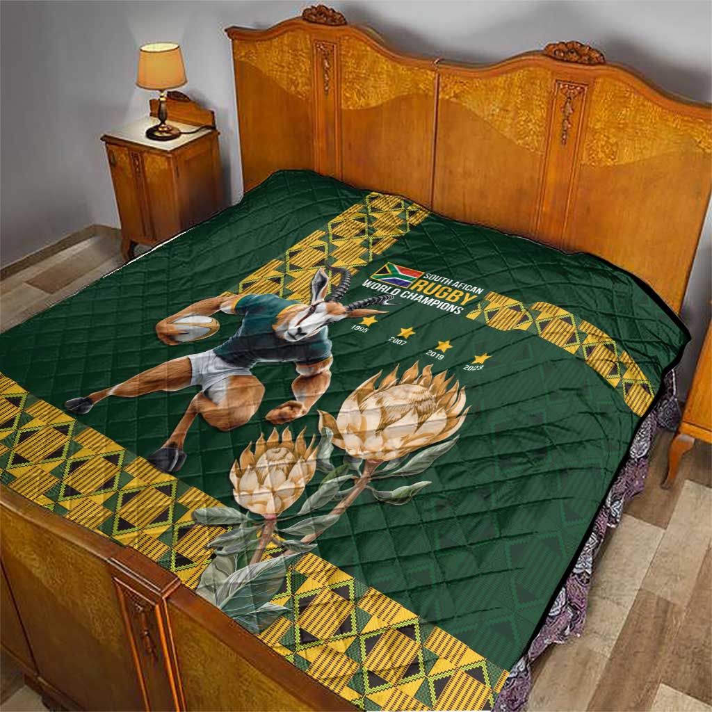 South Africa Rugby History World Champions Quilt Springboks Make History