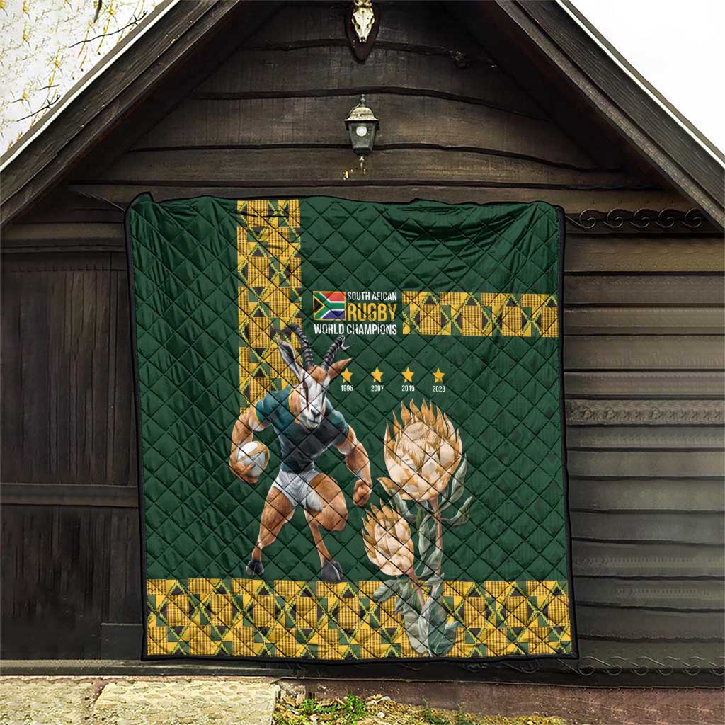 South Africa Rugby History World Champions Quilt Springboks Make History