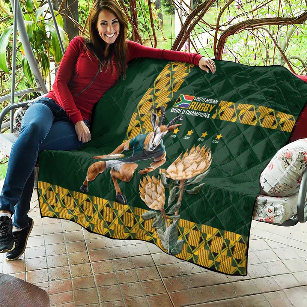 South Africa Rugby History World Champions Quilt Springboks Make History