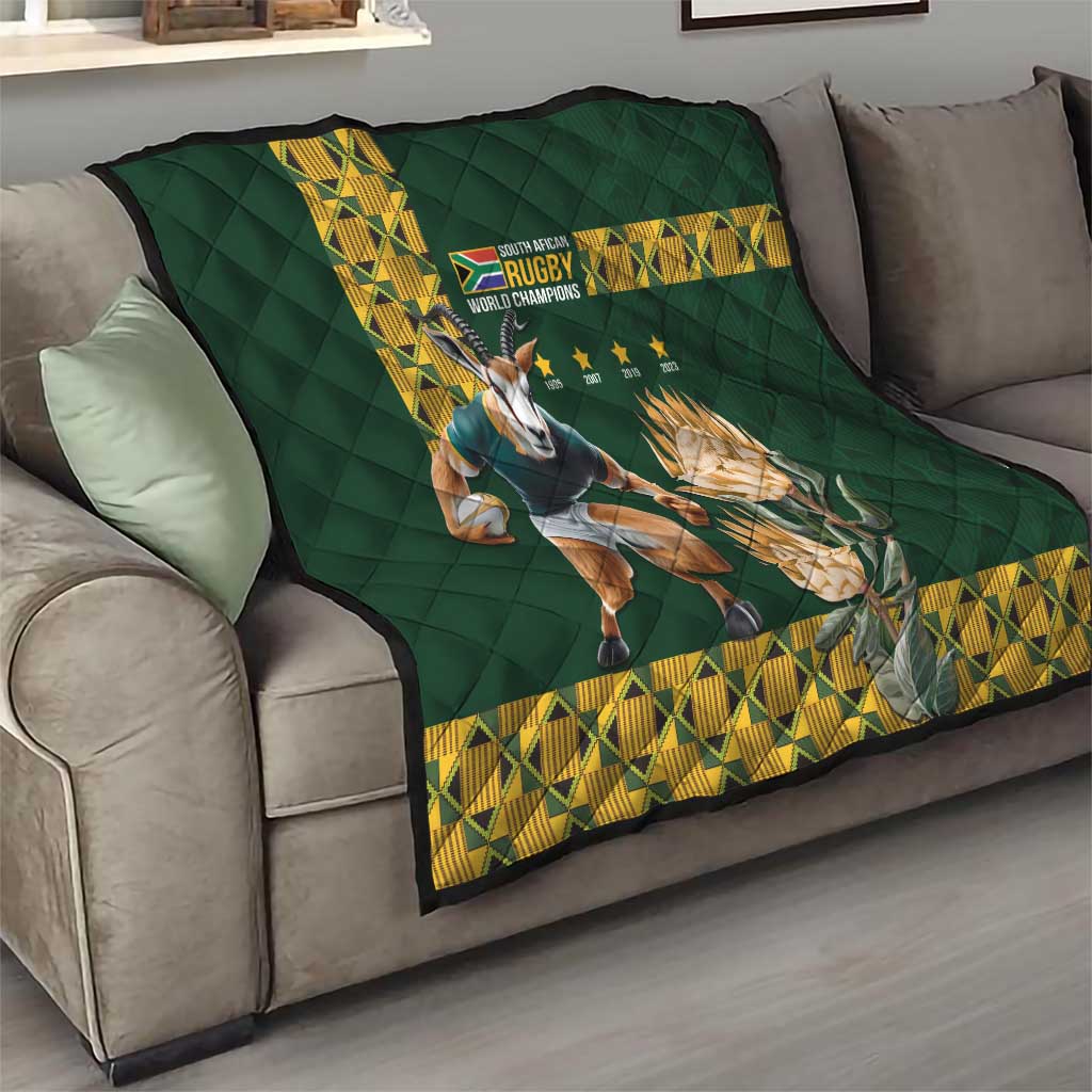 South Africa Rugby History World Champions Quilt Springboks Make History