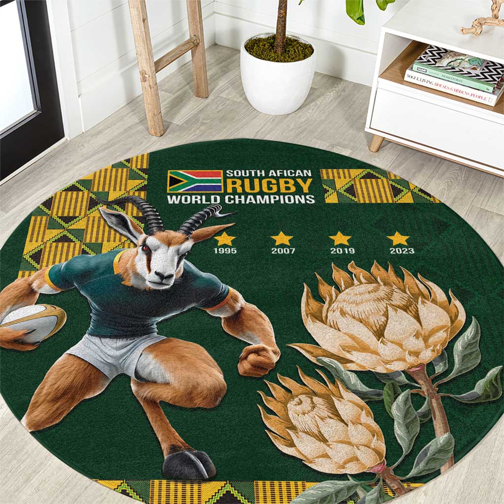 South Africa Rugby History World Champions Round Carpet Springboks Make History