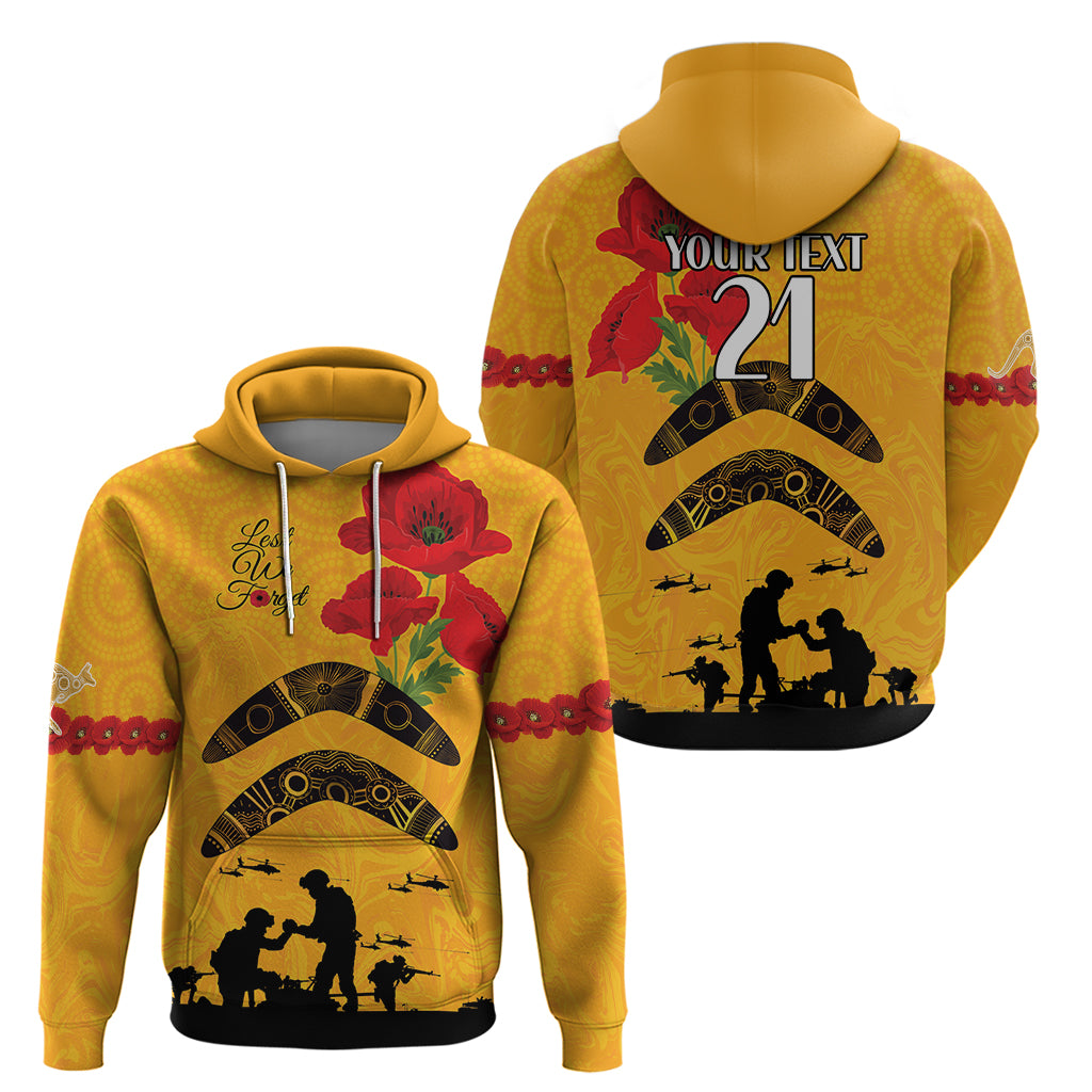 Australia Matildas Soccer ANZAC Custom Hoodie Gallipoli Soldier With Aboriginal Dots Art