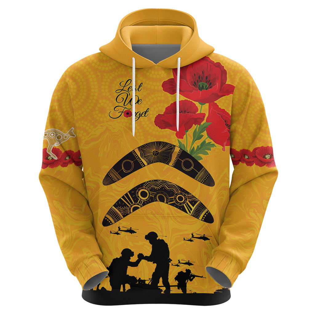 Australia Matildas Soccer ANZAC Custom Hoodie Gallipoli Soldier With Aboriginal Dots Art