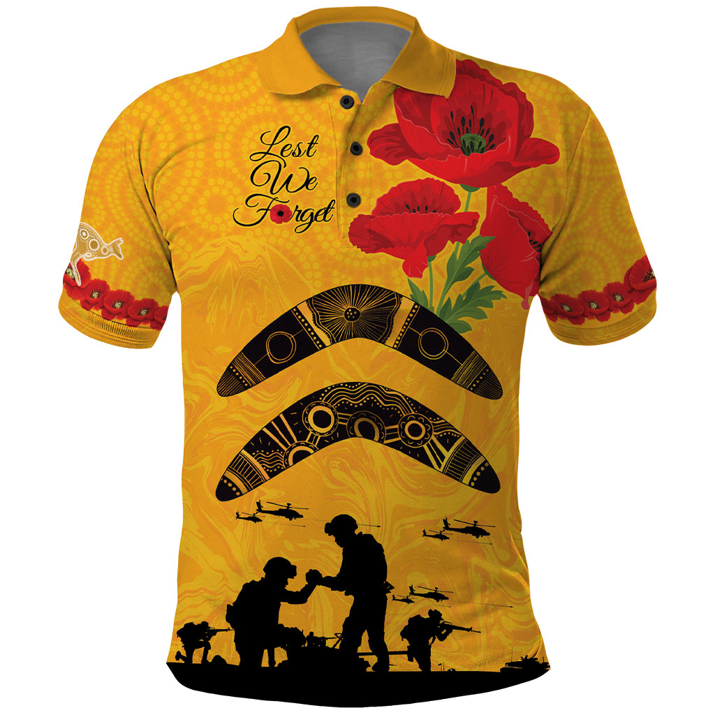 Australia Matildas Soccer ANZAC Custom Polo Shirt Gallipoli Soldier With Aboriginal Dots Art