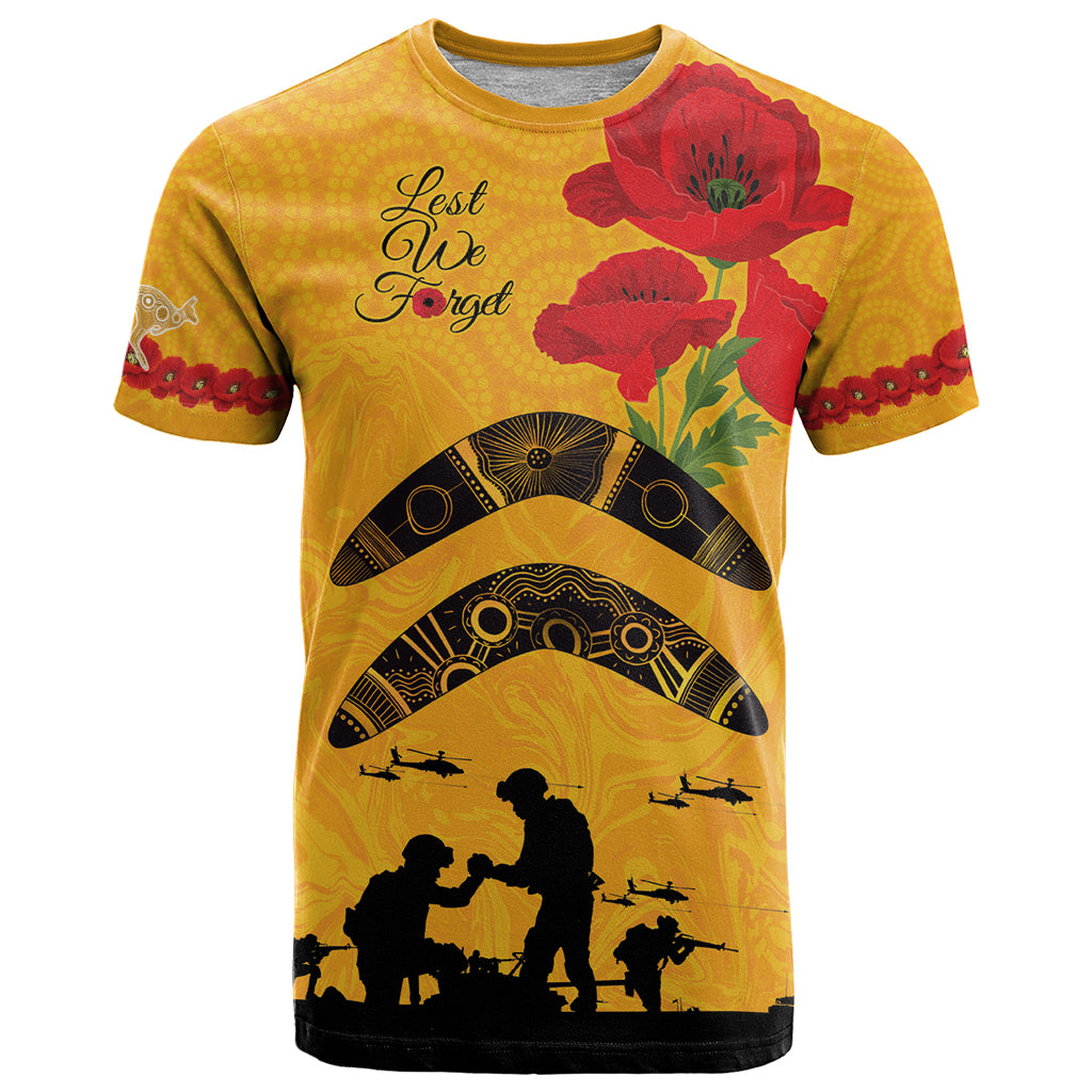 Australia Matildas Soccer ANZAC Custom T Shirt Gallipoli Soldier With Aboriginal Dots Art