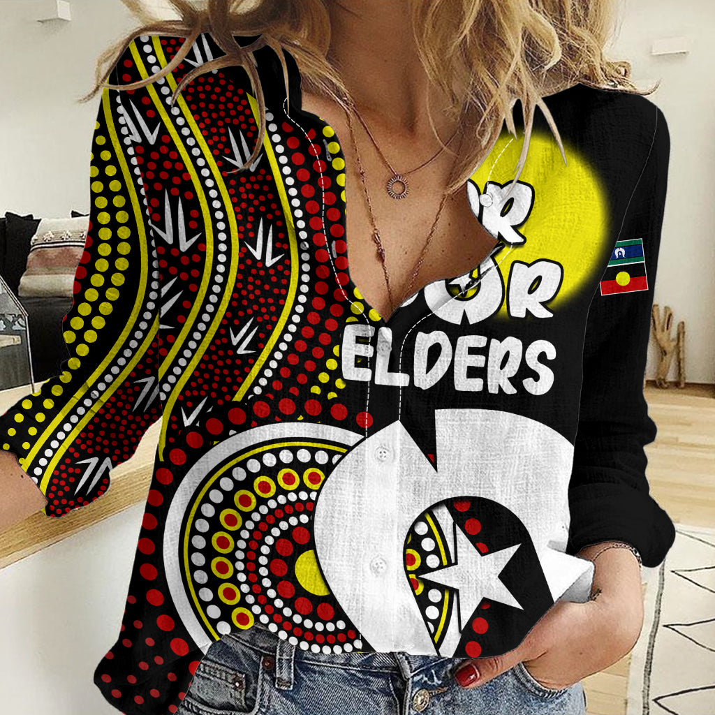 2023 NAIDOC Week Women Casual Shirt For Our Elders Artsy Style LT9