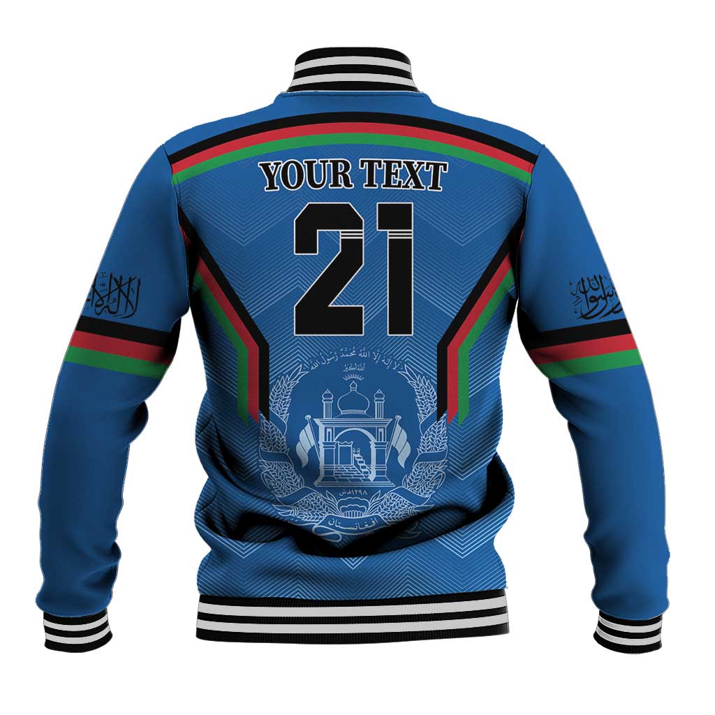 Custom Afghanistan Cricket Baseball Jacket Afghan Coat Of Arm with Special Flag