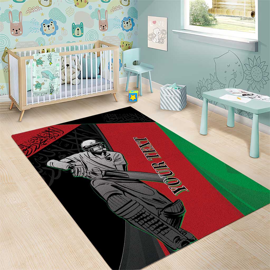 Custom Afghanistan Cricket Area Rug Sporty Version