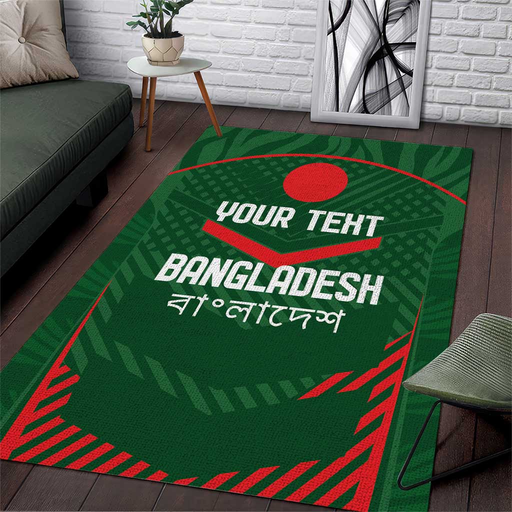 Custom Bangladesh Cricket Area Rug Go Tigers Sporty Version