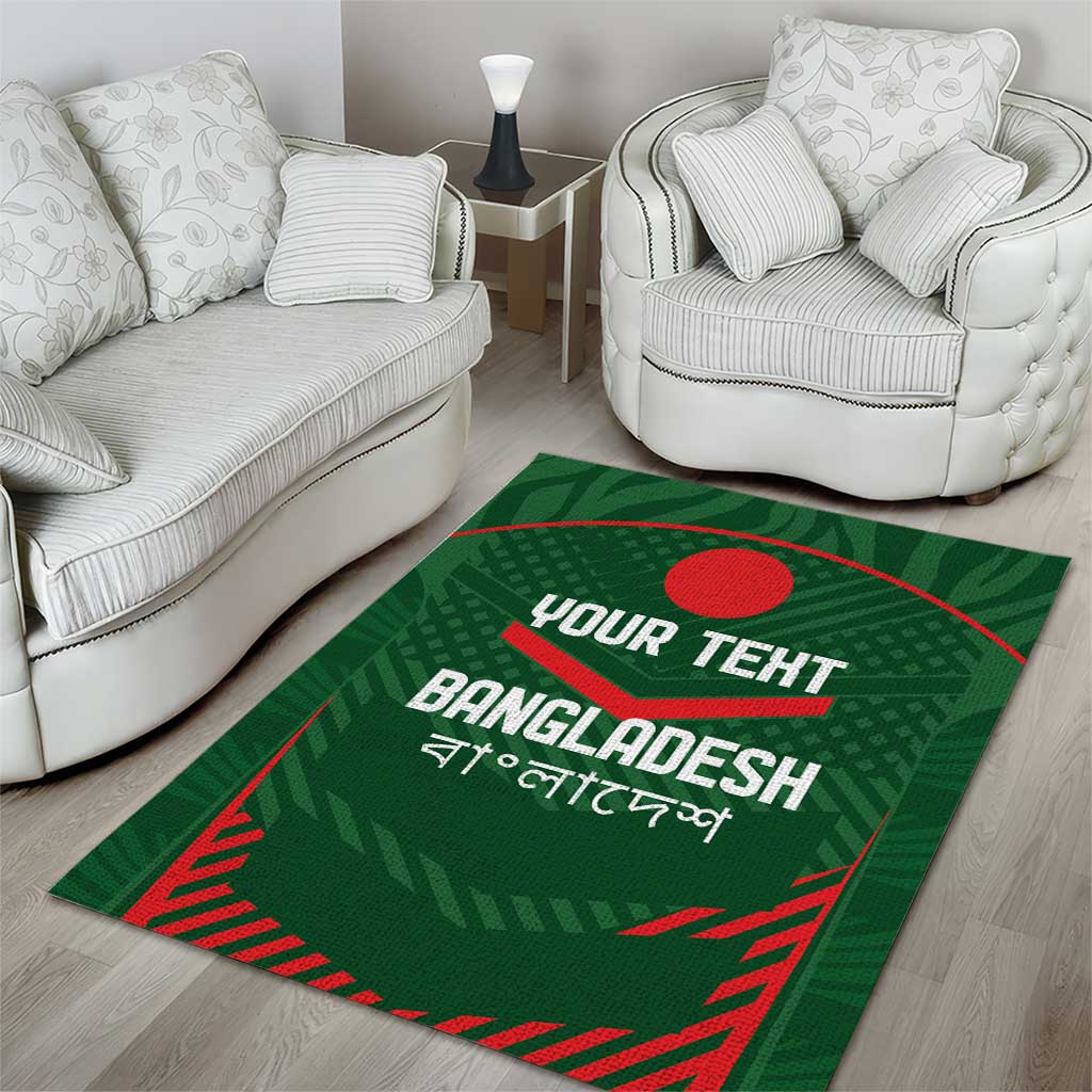 Custom Bangladesh Cricket Area Rug Go Tigers Sporty Version