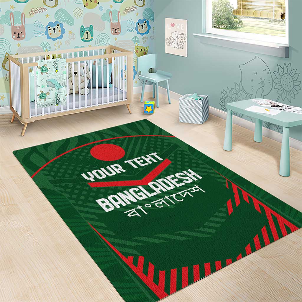 Custom Bangladesh Cricket Area Rug Go Tigers Sporty Version