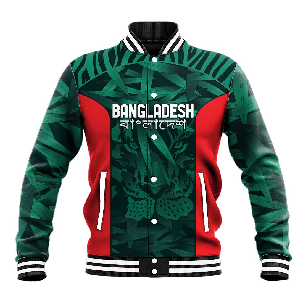 Royal Bengal Tiger Bangladesh Cricket Custom Baseball Jacket The Red and Green Version