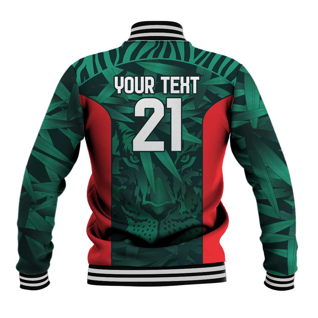 Royal Bengal Tiger Bangladesh Cricket Custom Baseball Jacket The Red and Green Version