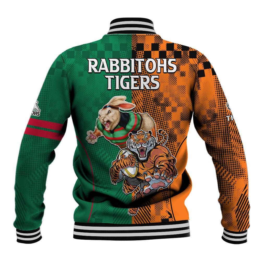 Wests Tigers and Rabbitohs Rugby Baseball Jacket Sporty Style LT9