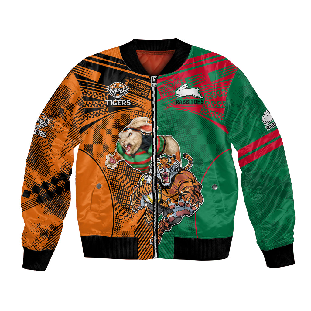 Wests Tigers and Rabbitohs Rugby Bomber Jacket Sporty Style LT9