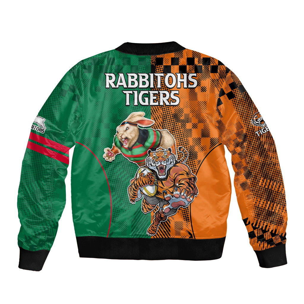 Wests Tigers and Rabbitohs Rugby Bomber Jacket Sporty Style LT9