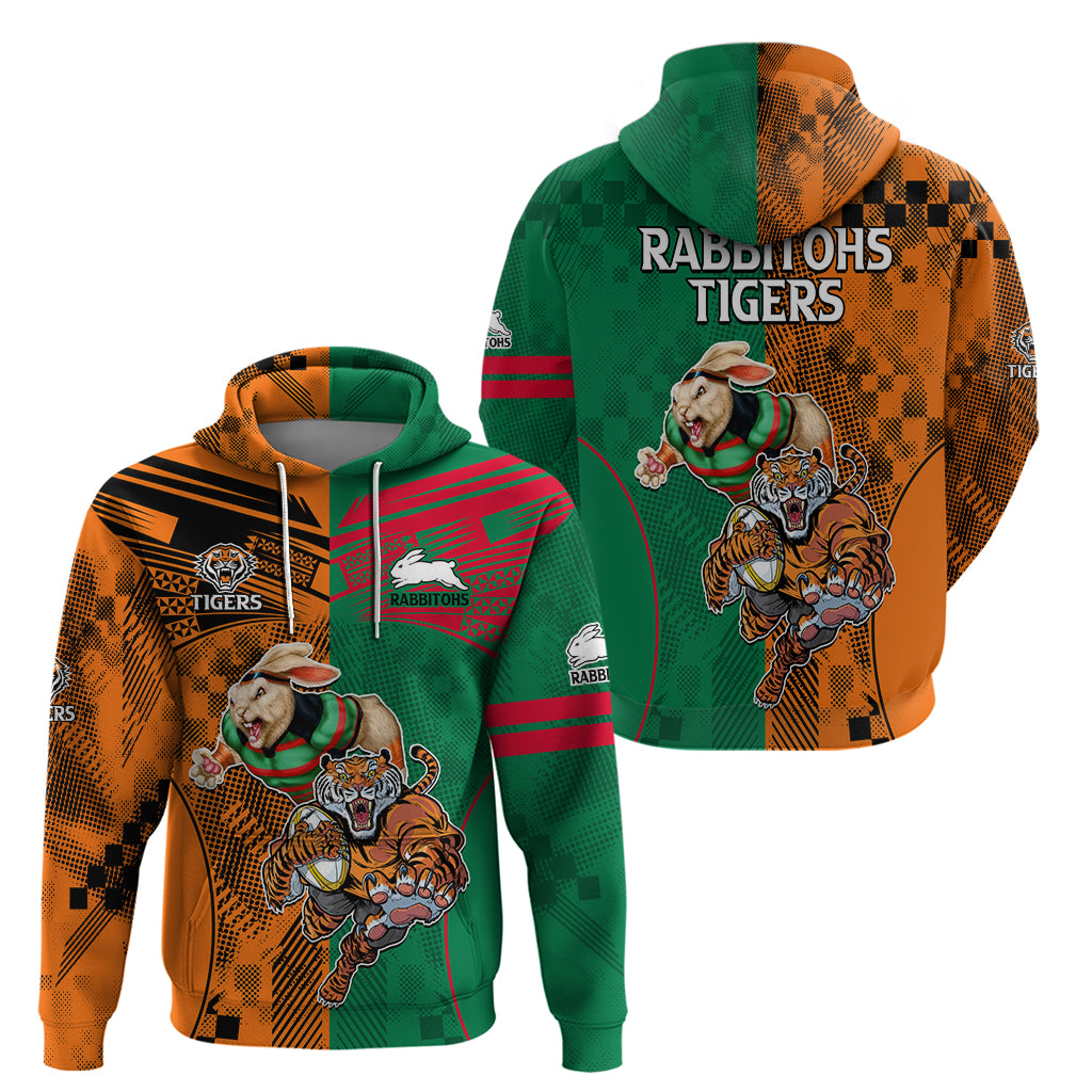 Wests Tigers and Rabbitohs Rugby Hoodie Sporty Style LT9