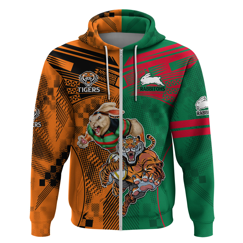 Wests Tigers and Rabbitohs Rugby Hoodie Sporty Style LT9