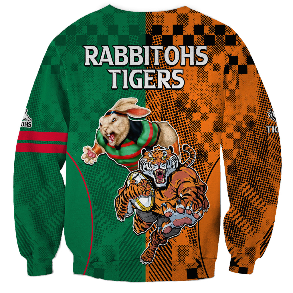 Wests Tigers and Rabbitohs Rugby Sweatshirt Sporty Style LT9