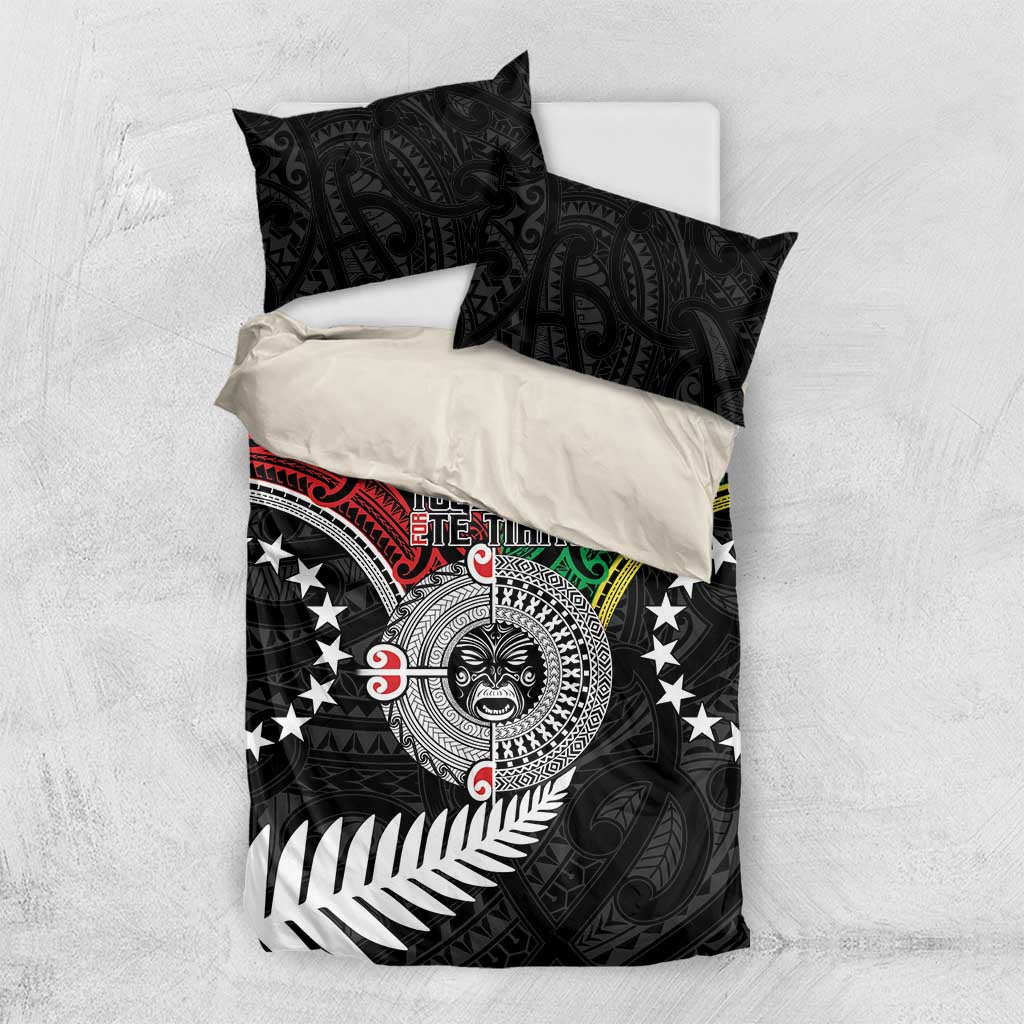 Aotearoa and Cook Islands Mo Te Tiriti Bedding Set New Zealand Honour The Treaty Ake!Ake!Ake!