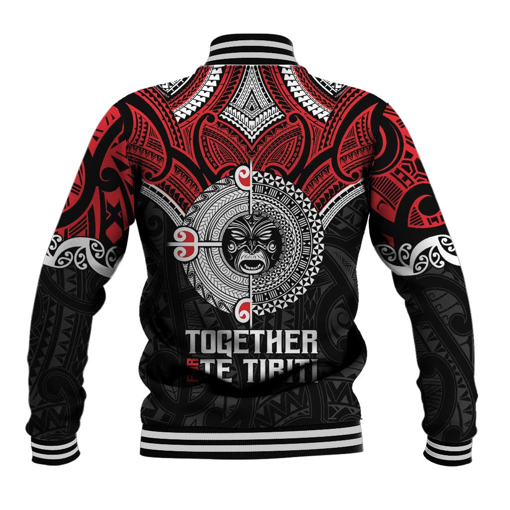 Aotearoa and Tonga Mo Te Tiriti Baseball Jacket New Zealand Honour The Treaty Ake!Ake!Ake!