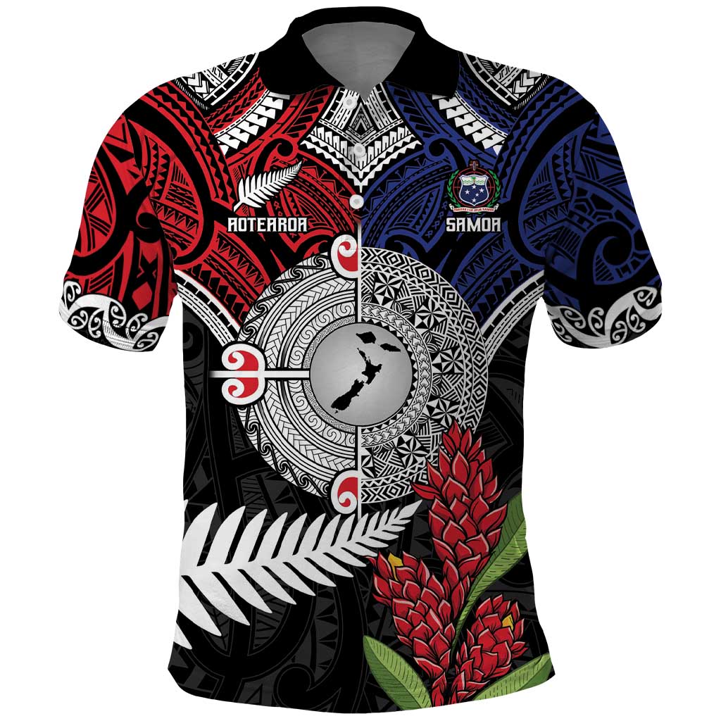 Aotearoa and Samoa Mo Te Tiriti Polo Shirt Tangata Moana Stand with Tangata Whenua