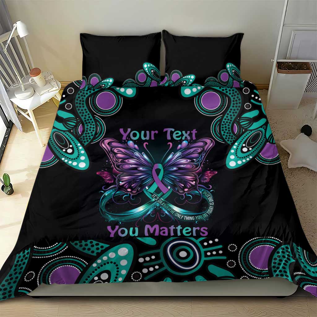 Personalised Hope Fight Suicide Prevention Awareness Bedding Set Aboriginal Motif