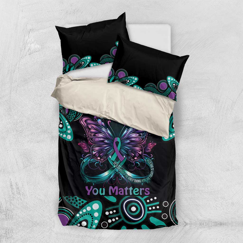 Personalised Hope Fight Suicide Prevention Awareness Bedding Set Aboriginal Motif