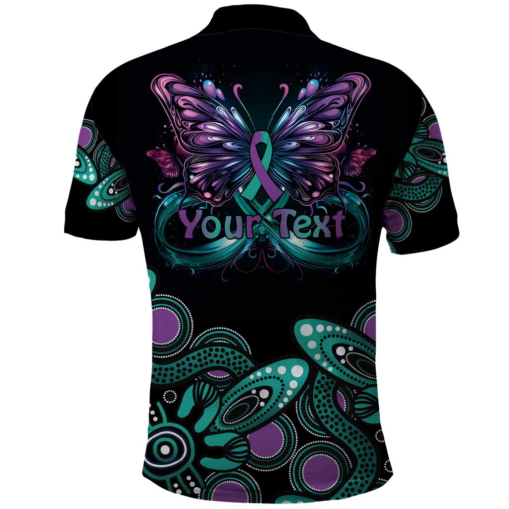 Personalised Hope Fight Suicide Prevention Awareness Polo Shirt Aboriginal Motif