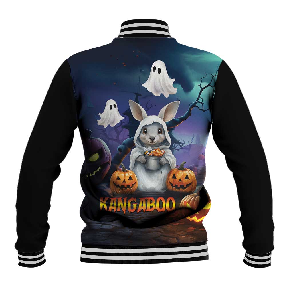 Happy Kangaboo Baseball Jacket Kangaroo and Halloween Haunted House