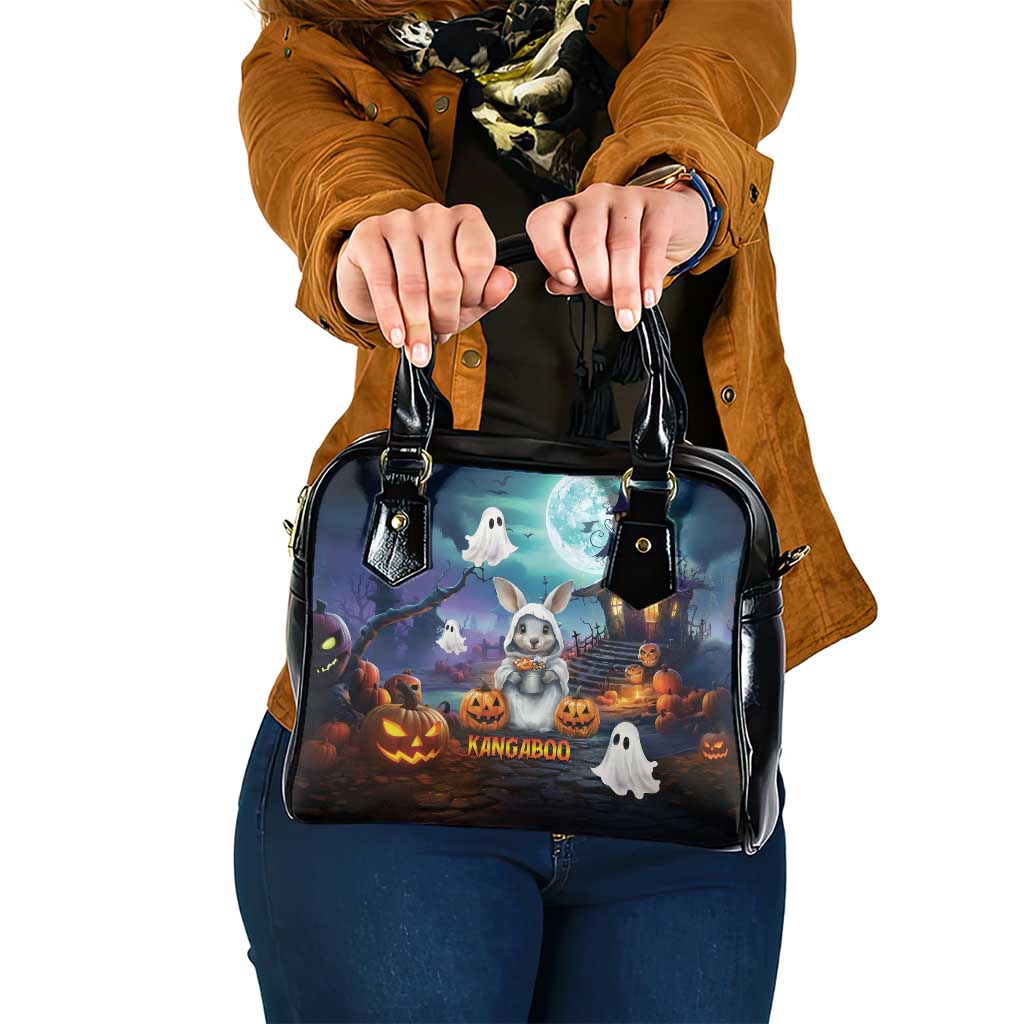 Happy Kangaboo Shoulder Handbag Kangaroo and Halloween Haunted House