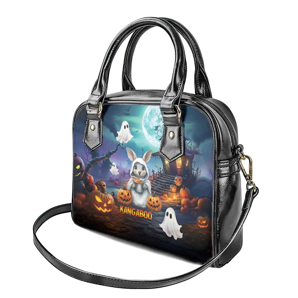 Happy Kangaboo Shoulder Handbag Kangaroo and Halloween Haunted House