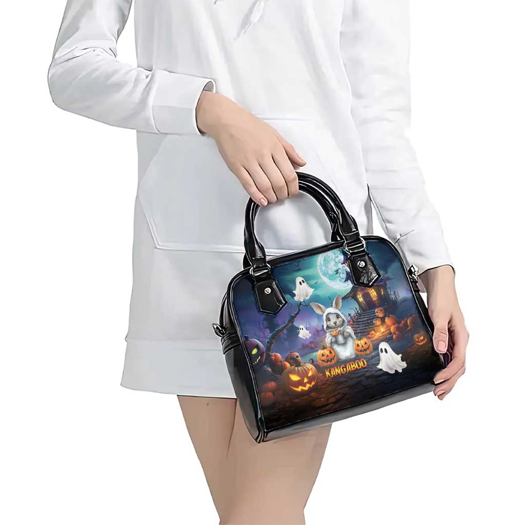 Happy Kangaboo Shoulder Handbag Kangaroo and Halloween Haunted House