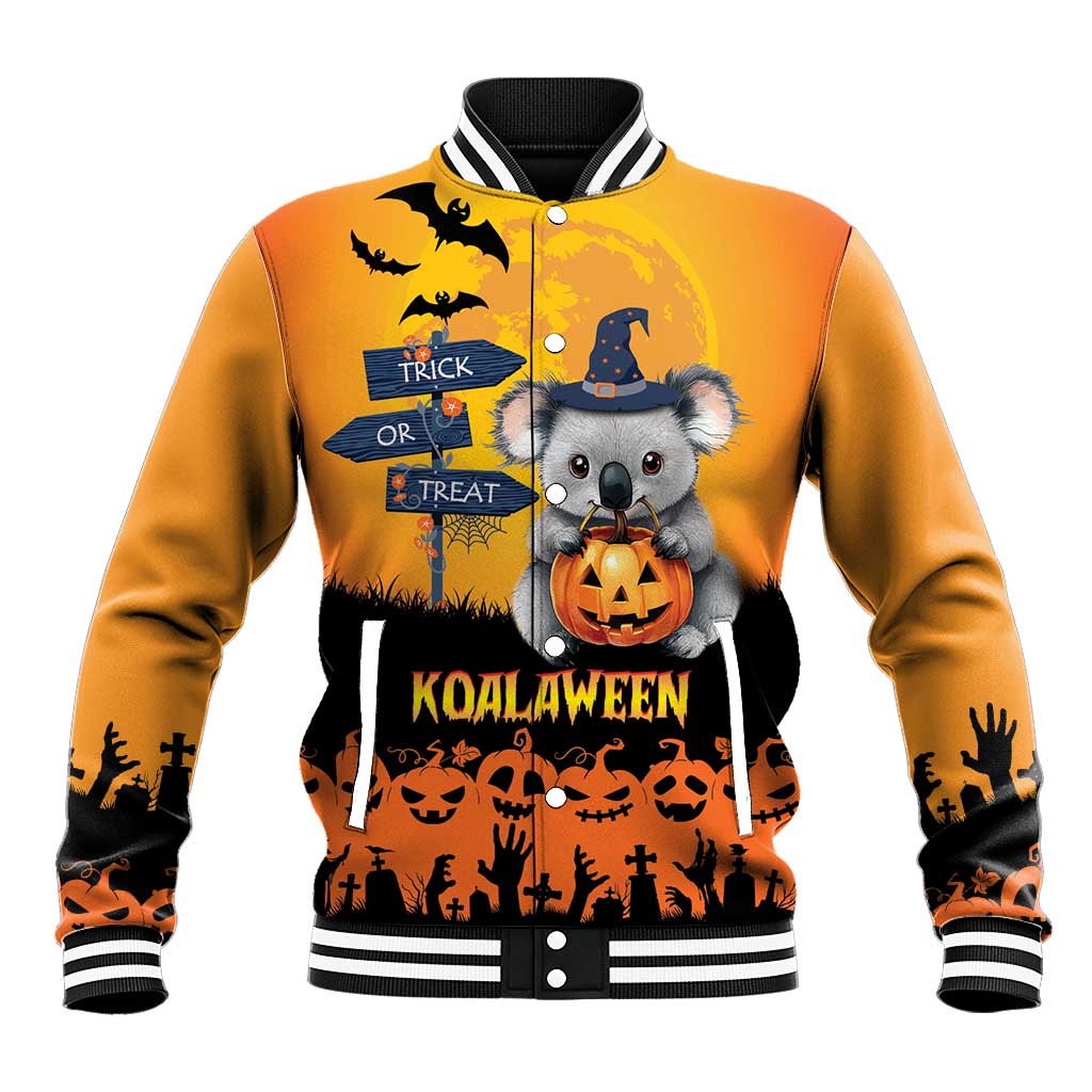 Happy Koalaween Baseball Jacket Koala Ghost Trick or Treat