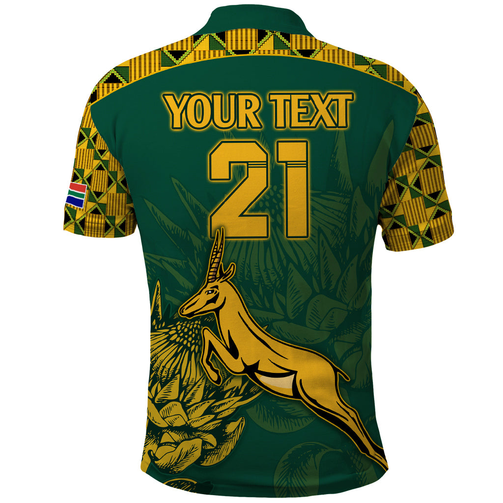 Custom South Africa Rugby Polo Shirt Springboks Proud The Champions LT9