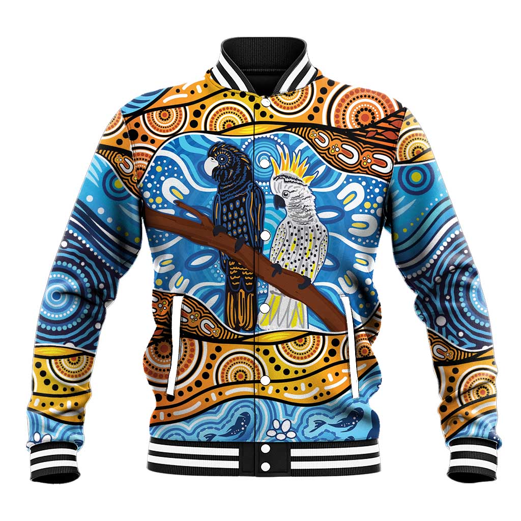 Australia Birds Aboriginal Art Baseball Jacket