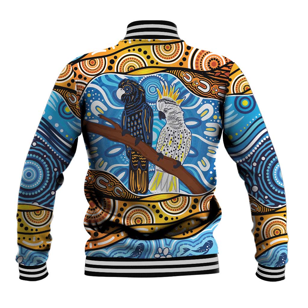 Australia Birds Aboriginal Art Baseball Jacket