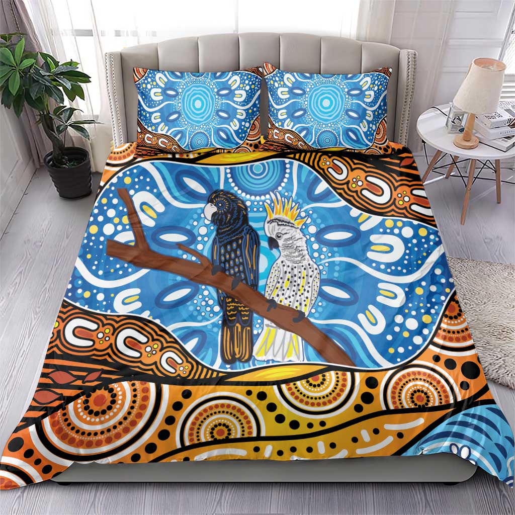 Australia Birds Aboriginal Art Bedding Set