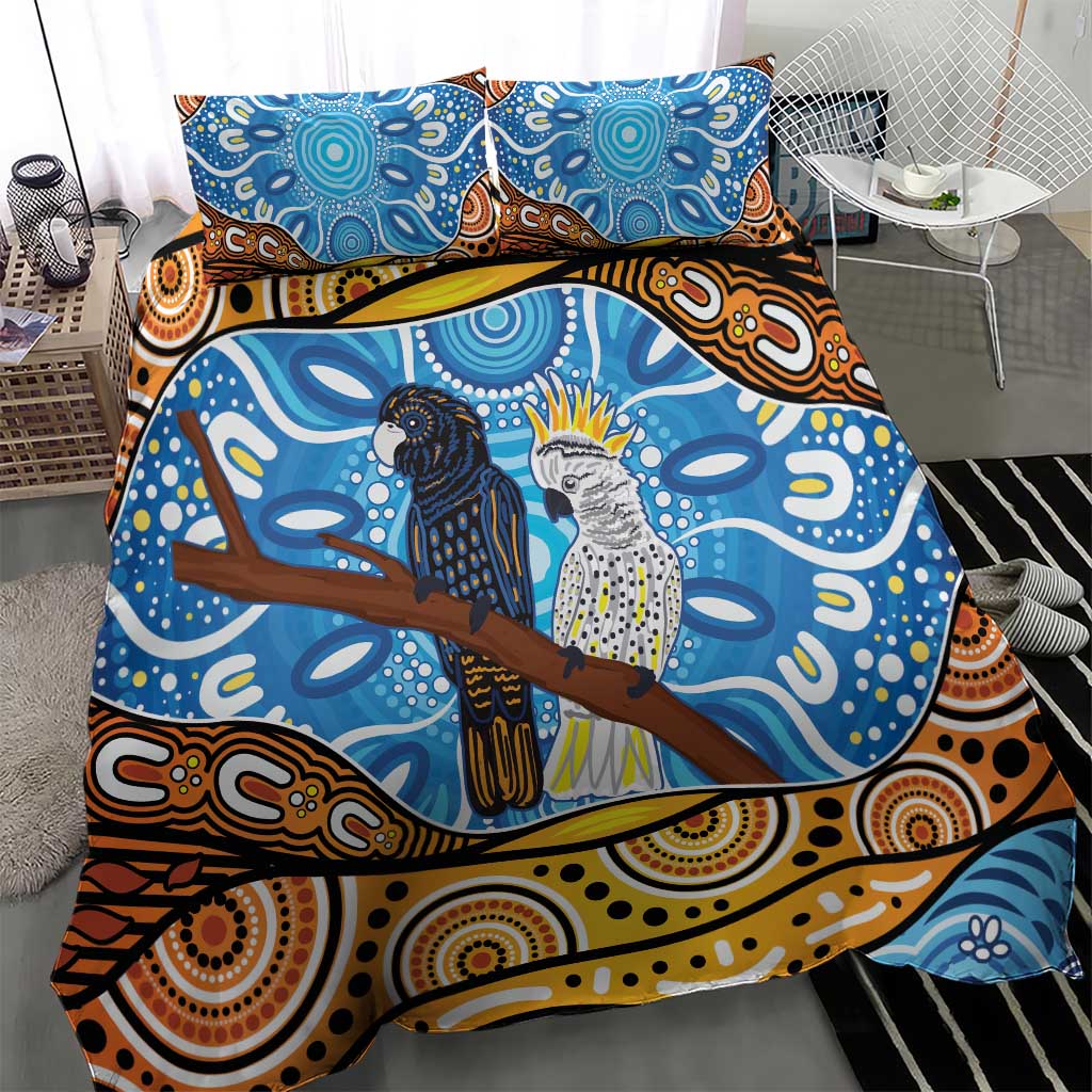 Australia Birds Aboriginal Art Bedding Set