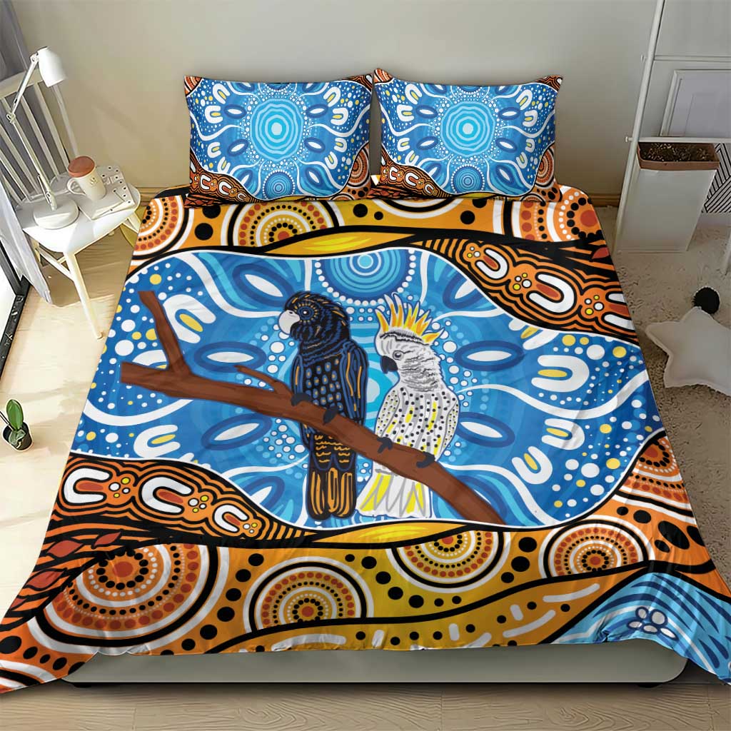 Australia Birds Aboriginal Art Bedding Set