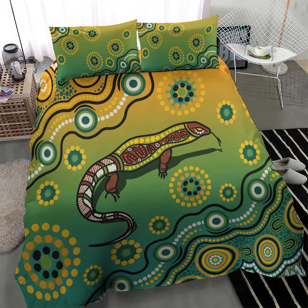 Goanna Aboriginal-style Dot Artwork Bedding Set