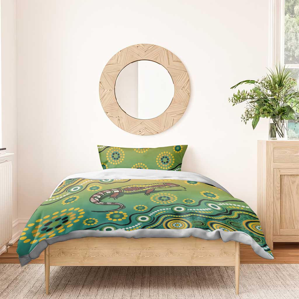 Goanna Aboriginal-style Dot Artwork Bedding Set