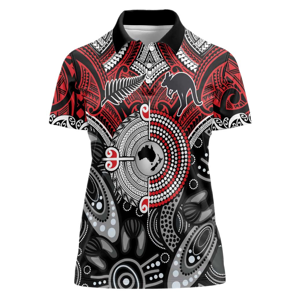 Aotearoa and Australia Women Polo Shirt New Zealand Honour The Treaty Ake!Ake!Ake!