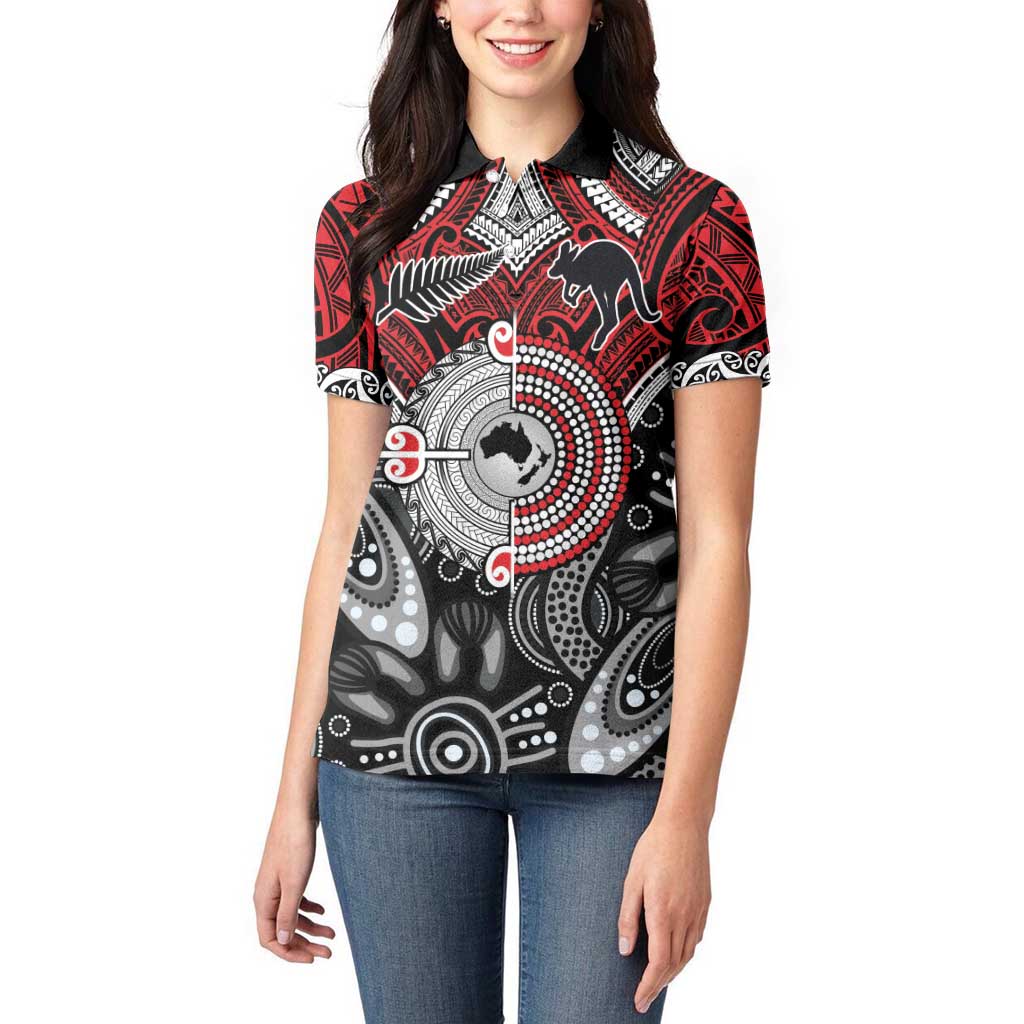 Aotearoa and Australia Women Polo Shirt New Zealand Honour The Treaty Ake!Ake!Ake!