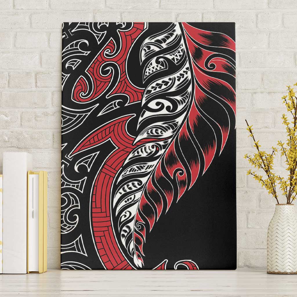 Koru Fern New Zealand Canvas Wall Art Maori Tribal Pattern