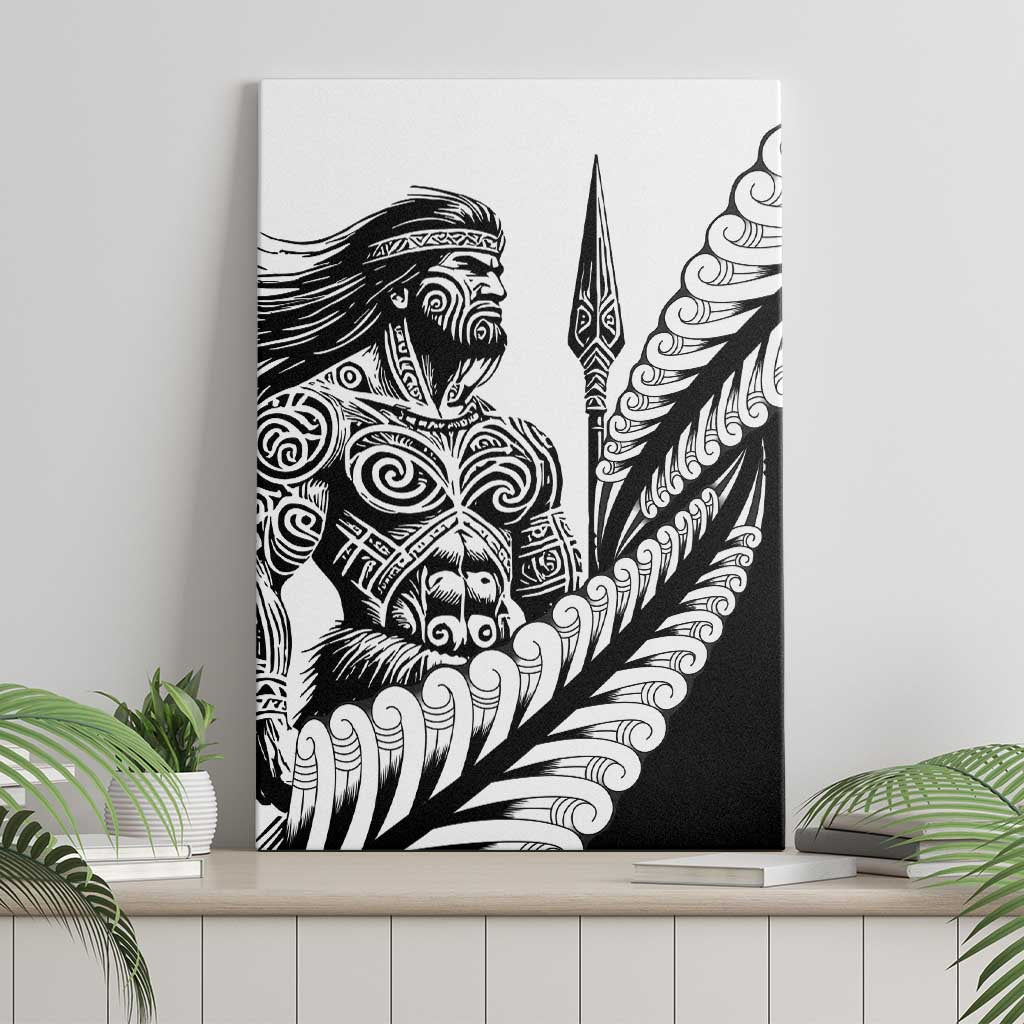 Koru Fern New Zealand Maori Tribal Warrior Canvas Wall Art