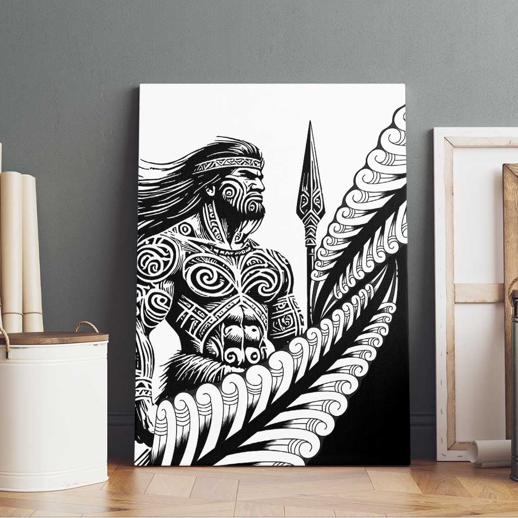 Koru Fern New Zealand Maori Tribal Warrior Canvas Wall Art